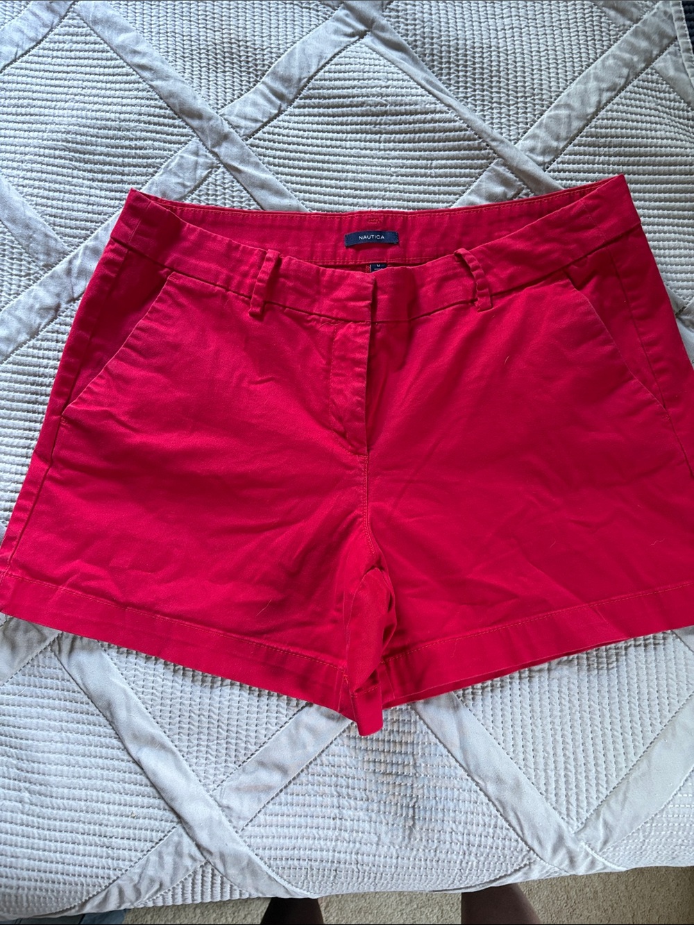 Nautica Women's Bright Pink Casual Bermuda Shorts